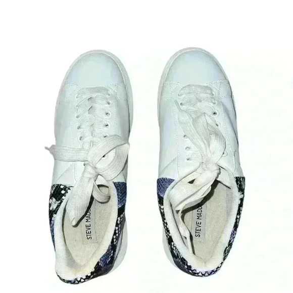 Steve Madden blue snakeskin white sneaker - Picture 2 of 4